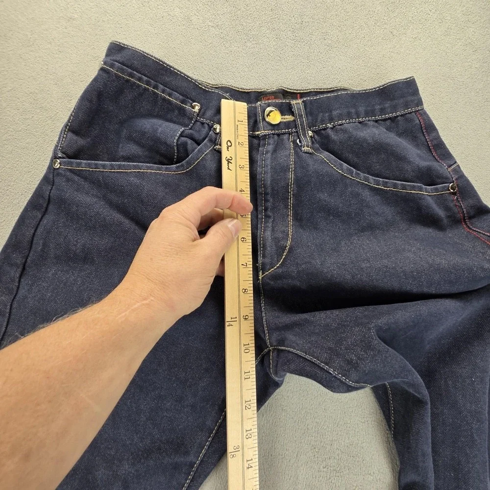 Vintage Levis Engineered Jeans Mens Blue Dark Wash Twisted Fits 26x28